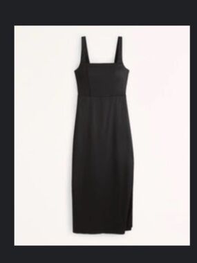 Abercrombie & Fitch Sculpting Stetch Satin Midi dress (Size Small Tall)